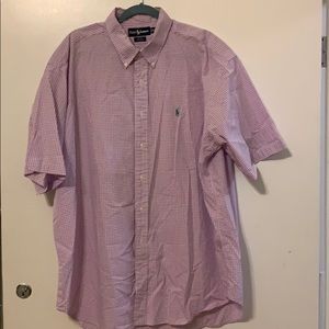 Purple Polo Short Sleeve Button Up Size XXL